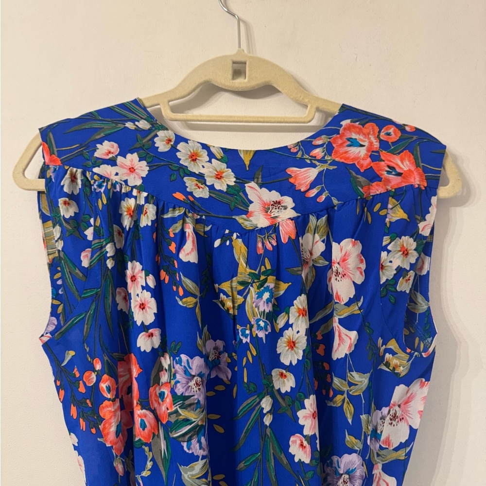 NWT Yumi Kim XS Amalfi Coast SoHo Mixer Silk Vibrant Blue Floral Mini Dress - Picture 13 of 16